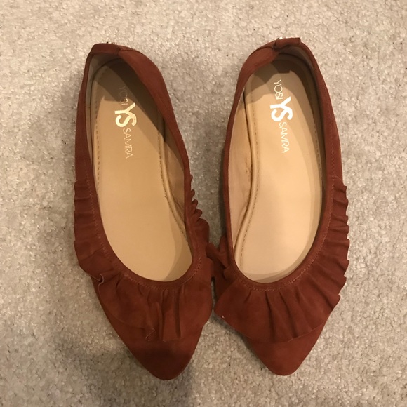 NWT Yosi Samra brown suede flats ⭐️⭐️⭐️⭐️ - Picture 2 of 3